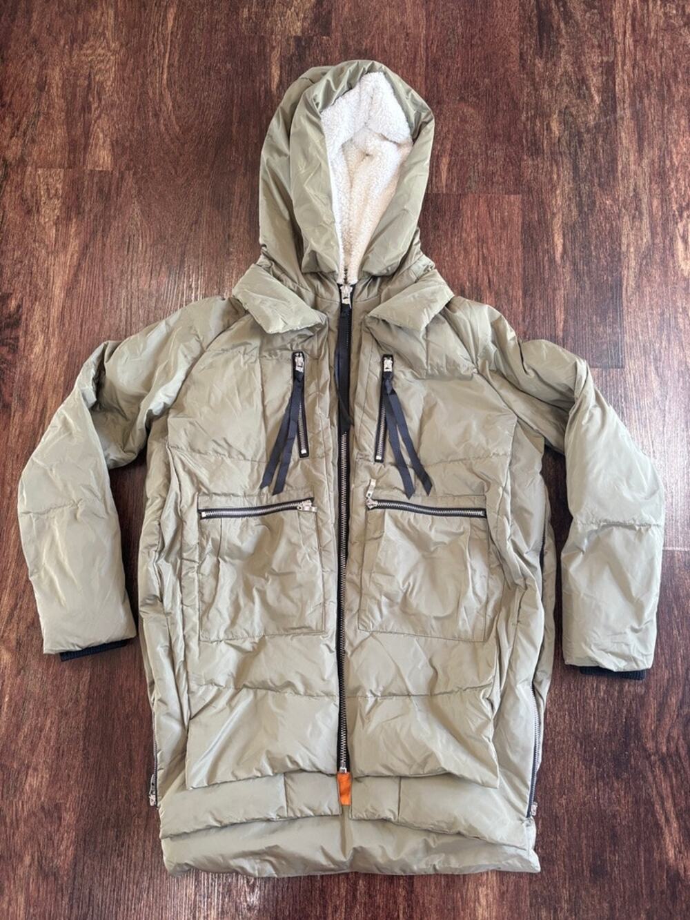 Orolay Women's Size S Olive Green Down Winter Puffer Jacket EUC